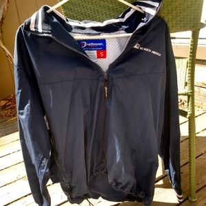 Dark Blue Vintage Navy Pullover Jacket, Size Small, Boathouse Sports Apparel
